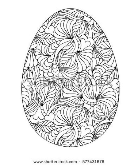 Easter Egg Coloring Pages For Adults - Part 1